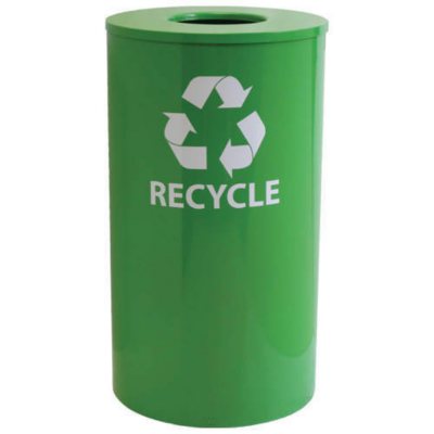 Heavy Duty Recycling Receptacle - Green - 33 gal.