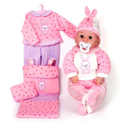 Baby Allie Deluxe Dress & Playset with Diaper Bag