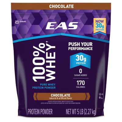 UPC 791083509725 product image for EAS 100% Whey Protein Powder, Chocolate (5 lbs.) | upcitemdb.com