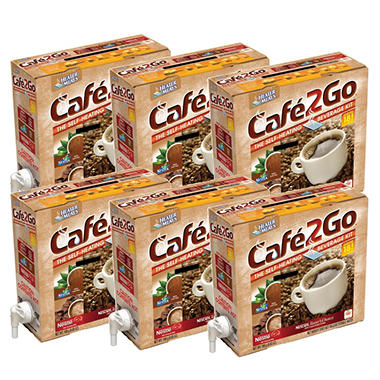 Cafe2Go Self-Heating Beverage Kit Variety 6 