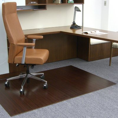 Anji Bamboo Chairmat - 48" x 72" - Dark Cherry
