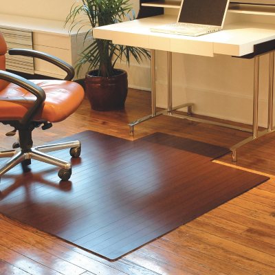 Anji Bamboo Chairmat - 55" x 57" - Dark Cherry