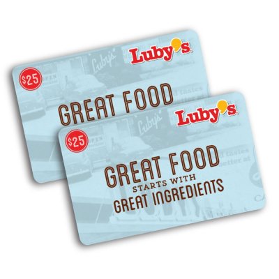 Luby's Cafeterias $50 Gift Card - 2/$25 for $39.98