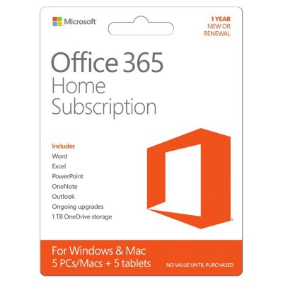 Microsoft Office 365 Home, 1-year subscription
