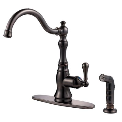 Hardware House Single Handle Asbury Kitchen Faucet w/ Sprayer