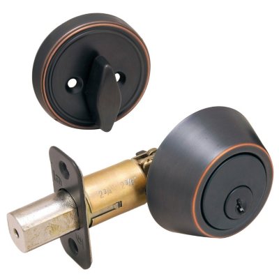 Hardware House Single Cylinder Deadbolt w/ Classic Bronze finish