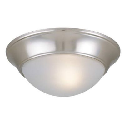 Hardware House 2-Light Ceiling Light - Satin Nickel/Chrome 