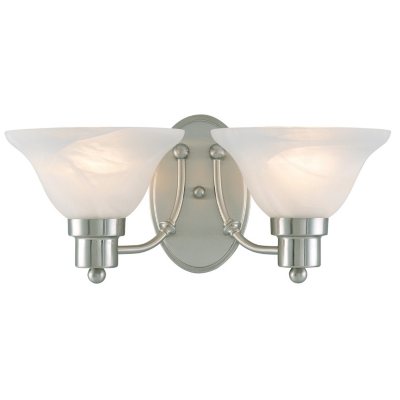 Hardware House Bristol 2-Light Bath/Wall Light - Brushed Nickel