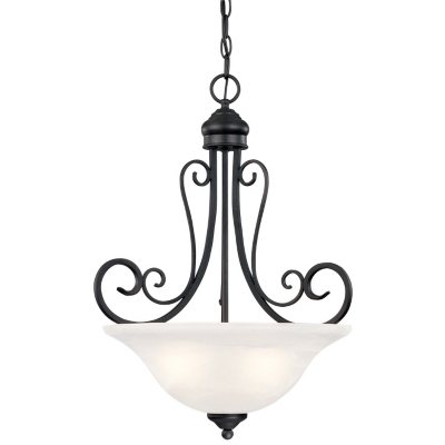 Hardware House Tuscany 3-Light Chandelier - Textured Black