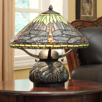 Tiffany Style Dragonfly Table Lamp