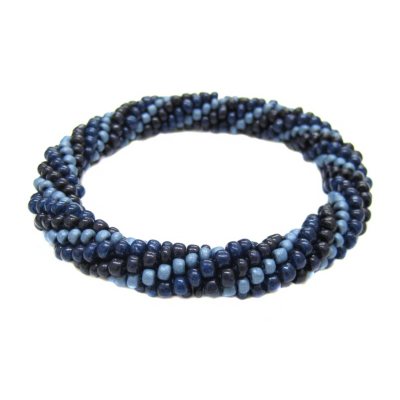 Beads of Hope Seed Bead Bracelet - Navy