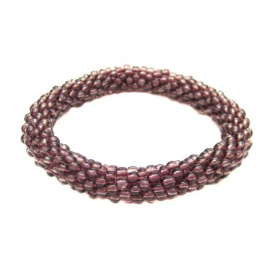 Beads of Hope Seed Bead Bracelet - Plum