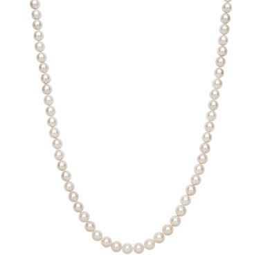 7.0-7.5mm Cultured Akoya Pearl Strand Necklace  NC-77-AA18-SC