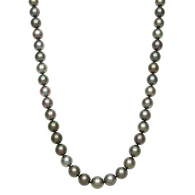 8.0-10.0mm Cultured Tahitian Black Pearl Necklace  NT-TZZW-SC
