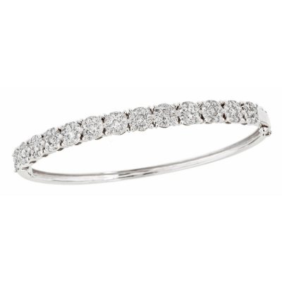 2.50 ct. t.w. Diamond Bangle Bracelet in 14K White Gold (H-I, I1)