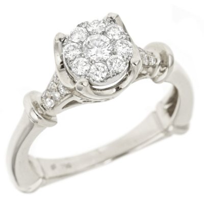 0.45 ct. t.w. Round Diamond Fashion Ring in 14k White Gold (H-I, I1)