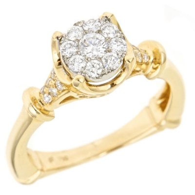 0.45 ct. t.w. Round Cut Diamond Fashion Ring in 14K Yellow Gold (H-I, I1)