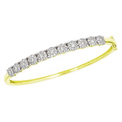 1.50 ct. t.w. Diamond Bangle Bracelet in 14K Yellow Gold (H-I, I1)