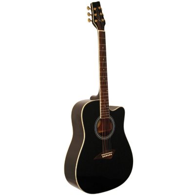 UPC 809312000124 product image for Kona Dreadnought Acoustic Guitar with High Gloss Black Finish | upcitemdb.com