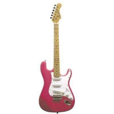 UPC 809312021228 product image for Main Street Double Cutaway Electric Guitar with Pink Laminated body | upcitemdb.com