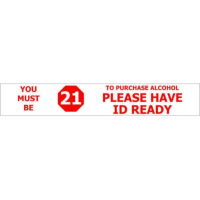 Must be 21/ Have ID Ready - 22" x 3 1/2" Decal - 6 Pack - Sam's Club