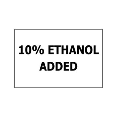 10% Ethanol Added - 3" x 2" Decal