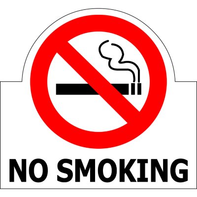 No Smoking - 6" x 5 1/2" Die Cut Decal