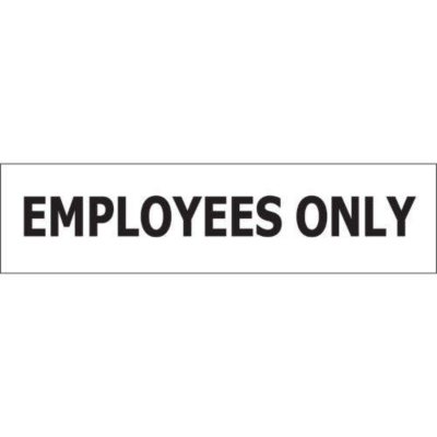 Employees Only - 8" x 2" Decal