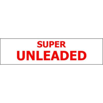 Pump ID Decal - Super Unleaded - Red - 6 Pack