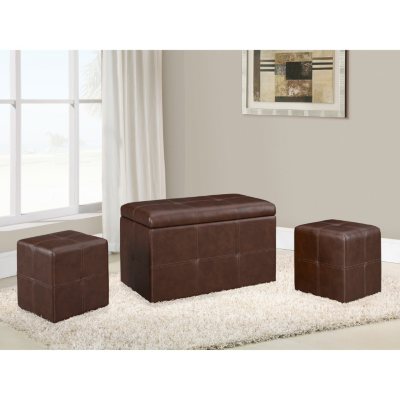 Serta Ashton 3-Piece Ottoman Set