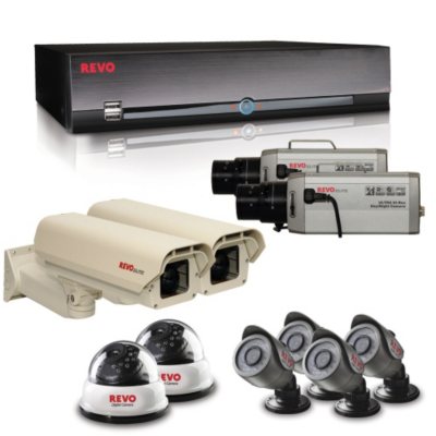 REVO America 16 Channel Surveillance System, 2 540 TVL Dome Cameras, 4 540 TVL Bullet Cameras, 2 600 TVL Box Cameras