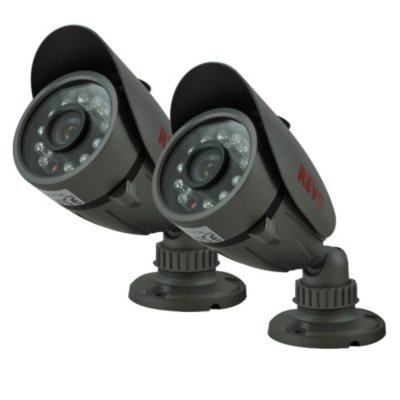 Revo 2 Pack Bundle of Indoor/Outdoor 600TVL Bullet Cameras and BNC Conversion Kits