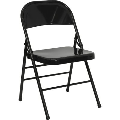 Hercules - Metal Folding Chairs, Black - 12 pk.