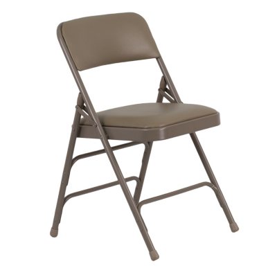 Hercules - Vinyl Folding Chairs, Beige - 12 Pack