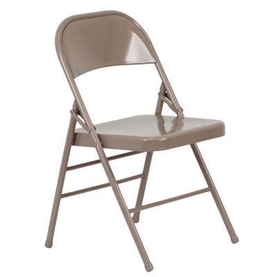 Hercules - Beige Metal Folding Chair - 52 Pack