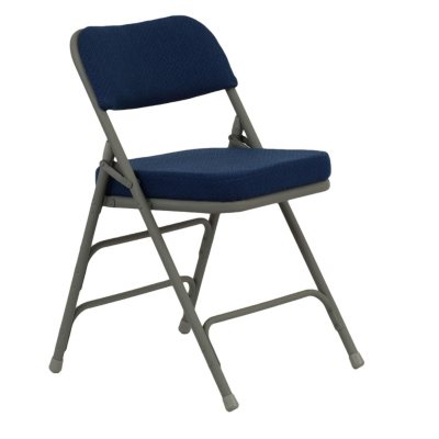 Hercules - Fabric Padded Metal Folding Chair, Navy - 52 Pack
