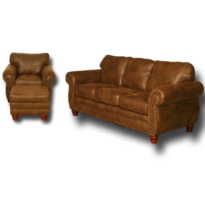 Sedona Nailhead Living Room Set - 3 pc.