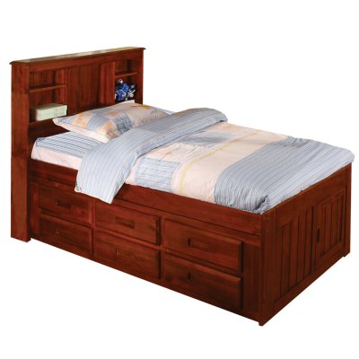 Bookcase Twin Bed Merlot Finish   2820-BCM