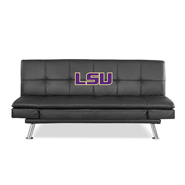 Belmont Convertible Sofa Bed, LSU Tigers  CCBLMS3LSUF28BK