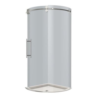 Aston Solita Round Sliding Shower Enclosure (Stainless Steel Finish)
