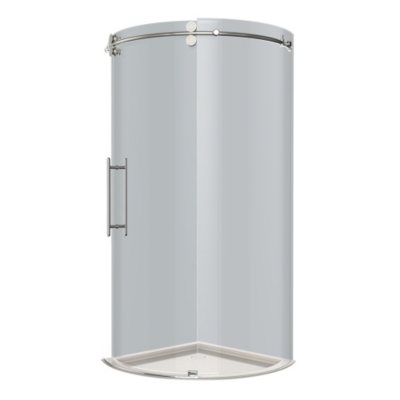 Aston Solita Round Sliding Shower Enclosure (Stainless Steel Finish)