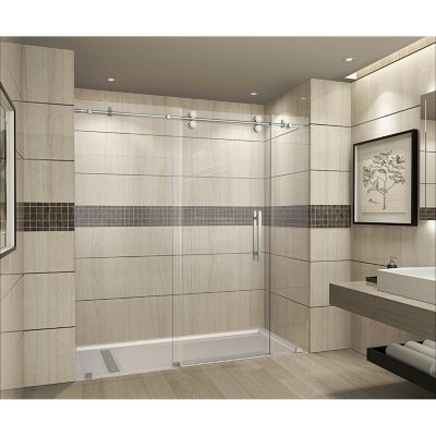 Aston Warwick Sliding Shower Door (Stainless Steel Finish)
