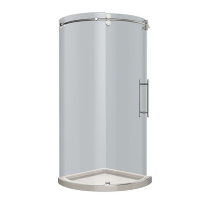 Aston Solita Round Sliding Shower Enclosure with Base (Chrome Finish)