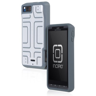 Incipio Motorola Droid X2 Step Semi-Rigid Soft Shell Case - White/Gray