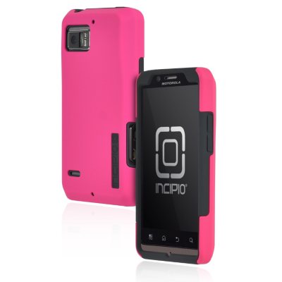Incipio Motorola DROID BIONIC SILICRYLIC Hard Shell Case with Silicone Core - Pink/Gray