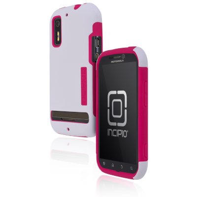 Incipio Motorola Photon 4G / ELECTRIFY SILICRYLIC Hard Shell Case with Silicone Core - White/Pink