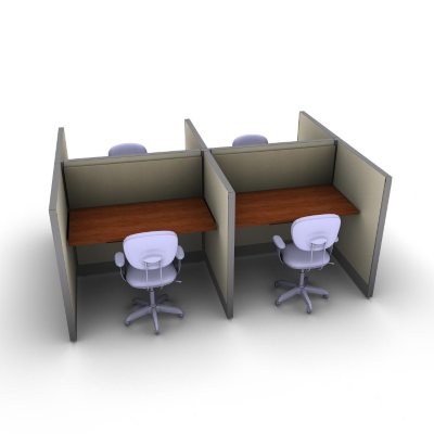SNAP! Office 4-Person Basic Workstation - Gap Swing Color Combo