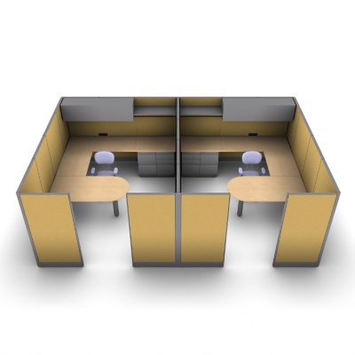SNAP!Office - 2-Person Executive Workstation - Desert Scapes Color Combo