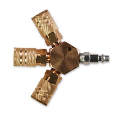 Primefit 3-Way Hex-Style Air Manifold - 1/4
