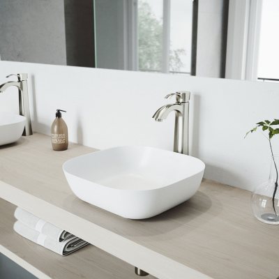 VIGO Otis Bathroom Vessel Faucet in Brushed Nickel 